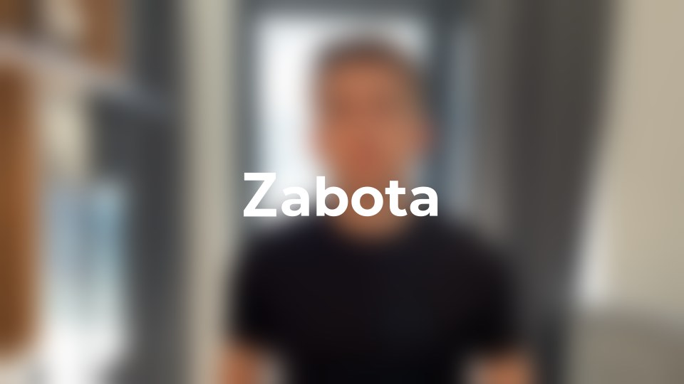 Zabota testimonial video thumbnail